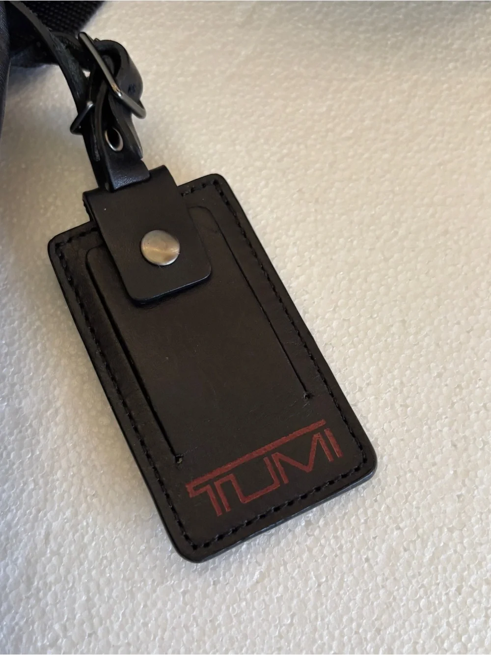 TUMI Alpha Small Black Flap Crossbody Leather  Bag 092105D4 11